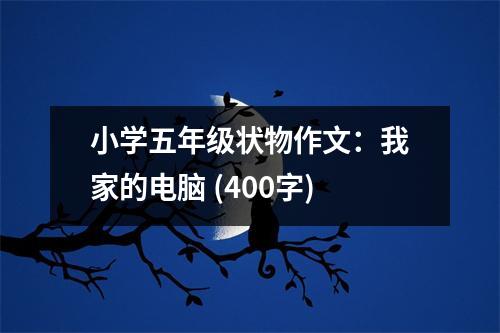 小學(xué)五年級狀物作文：我家的電腦 (400字)