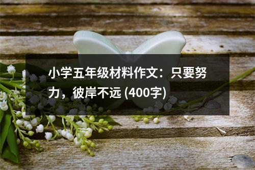 小學(xué)五年級(jí)材料作文：只要努力，彼岸不遠(yuǎn) (400字)