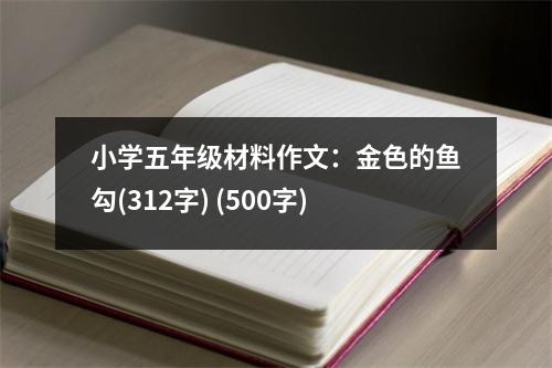 小學(xué)五年級(jí)材料作文：金色的魚(yú)勾(312字) (500字)