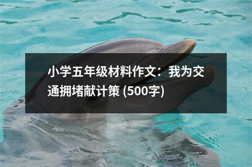 小學(xué)五年級(jí)材料作文：我為交通擁堵獻(xiàn)計(jì)策 (500字)