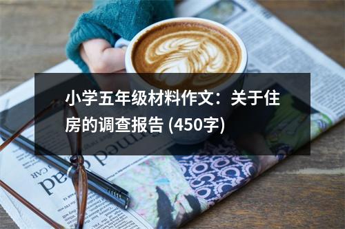 小學(xué)五年級(jí)材料作文：關(guān)于住房的調(diào)查報(bào)告 (450字)