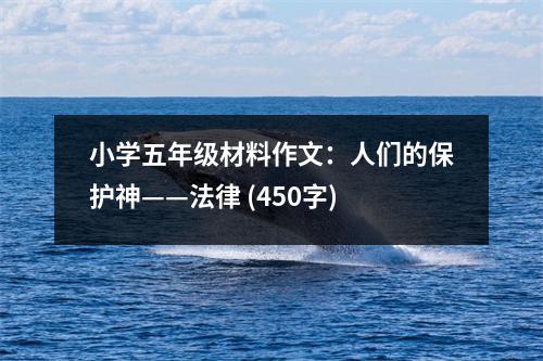 小學(xué)五年級材料作文：人們的保護(hù)神——法律 (450字)
