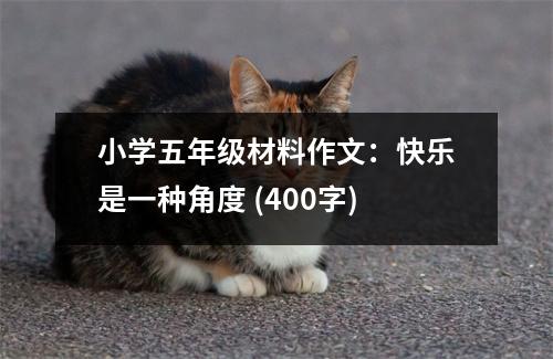 小學(xué)五年級(jí)材料作文：快樂是一種角度 (400字)