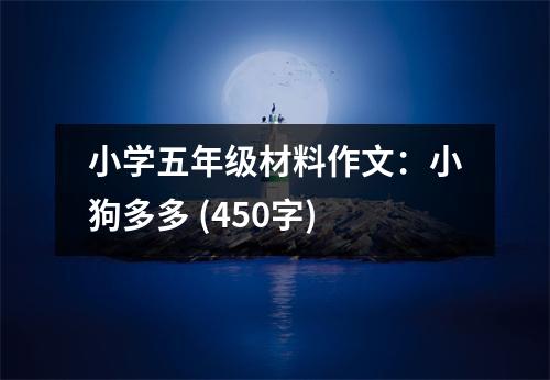 小學五年級材料作文：小狗多多 (450字)