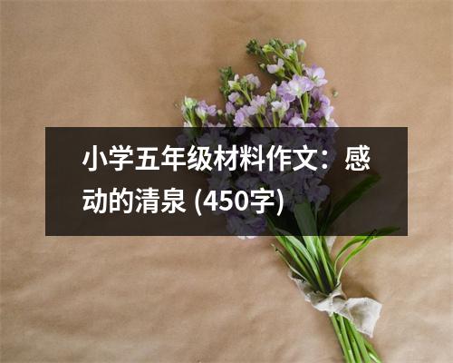 小學(xué)五年級(jí)材料作文：感動(dòng)的清泉 (450字)