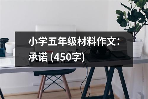 小學(xué)五年級材料作文：承諾 (450字)