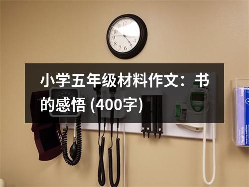 小學(xué)五年級材料作文：書的感悟 (400字)
