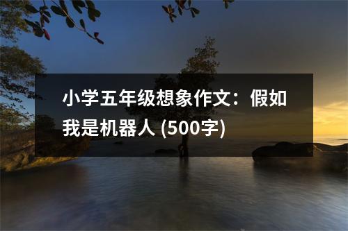 小學(xué)五年級想象作文：假如我是機(jī)器人 (500字)