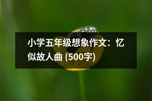 小學(xué)五年級(jí)想象作文：憶似故人曲 (500字)