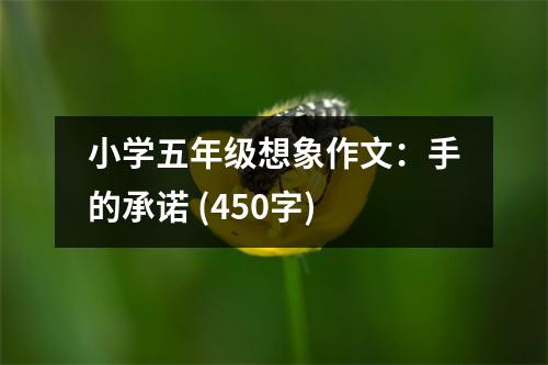 小學五年級想象作文：手的承諾 (450字)