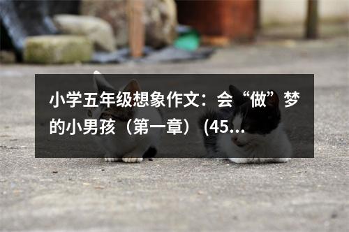 小學(xué)五年級想象作文：會“做”夢的小男孩（第一章） (450字)