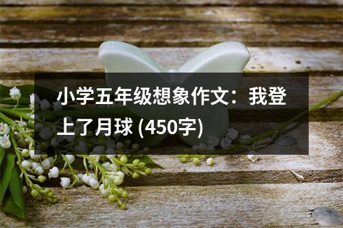 小學(xué)五年級想象作文：我登上了月球 (450字)