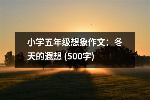 小學(xué)五年級想象作文：冬天的遐想 (500字)