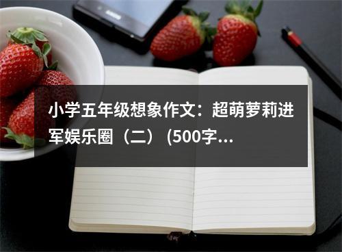 小學(xué)五年級想象作文：超萌蘿莉進(jìn)軍娛樂圈（二） (500字)
