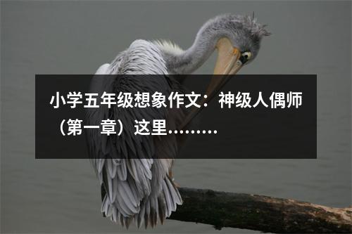 小學(xué)五年級想象作文：神級人偶師（第一章）這里......是哪里？ (400字)