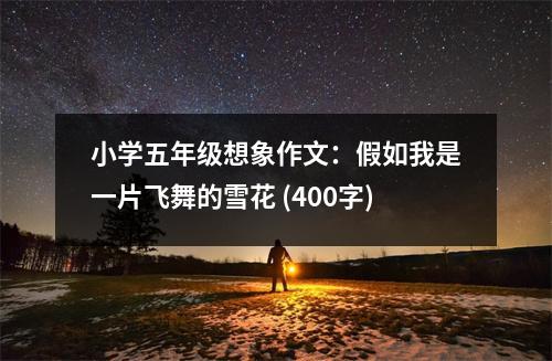 小學(xué)五年級(jí)想象作文：假如我是一片飛舞的雪花 (400字)
