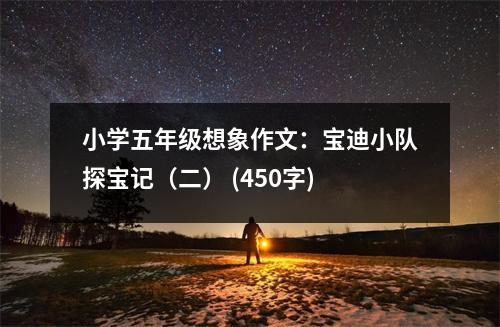 小學(xué)五年級(jí)想象作文：寶迪小隊(duì)探寶記（二） (450字)