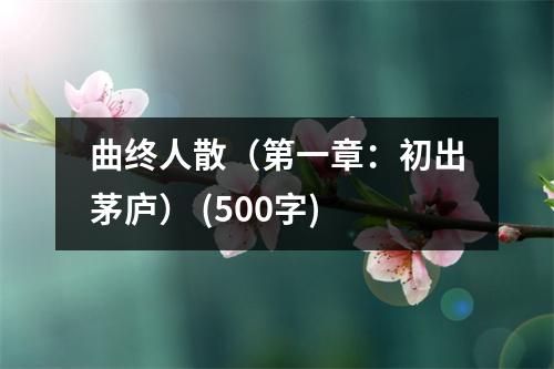 曲終人散（第一章：初出茅廬） (500字)