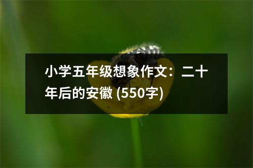 小學(xué)五年級想象作文：二十年后的安徽 (550字)