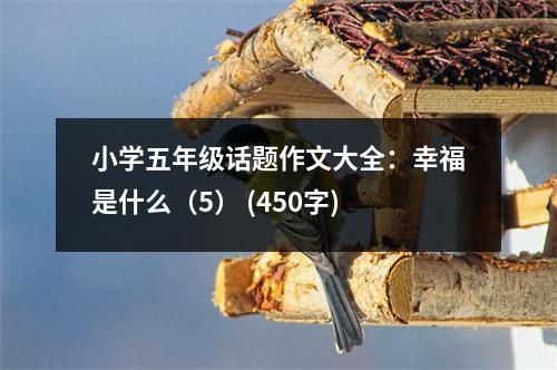 小學(xué)五年級話題作文大全：幸福是什么（5） (450字)