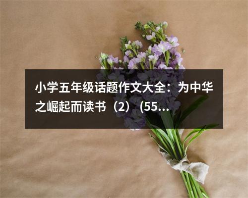 小學(xué)五年級(jí)話題作文大全：為中華之崛起而讀書(shū)（2） (550字)