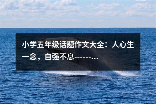 小學五年級話題作文大全：人心生一念，自強不息------讀《老人與?！酚懈?(500字)