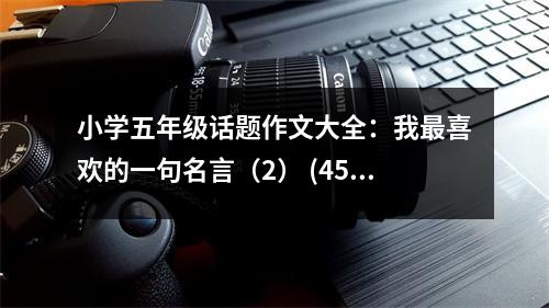小學(xué)五年級(jí)話題作文大全：我最喜歡的一句名言（2） (450字)