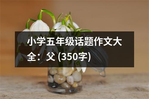 小學五年級話題作文大全：父 (350字)
