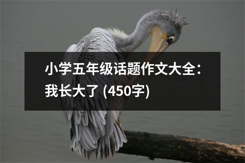 小學五年級話題作文大全：我長大了 (450字)