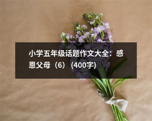 小學五年級話題作文大全：感恩父母（6） (400字)