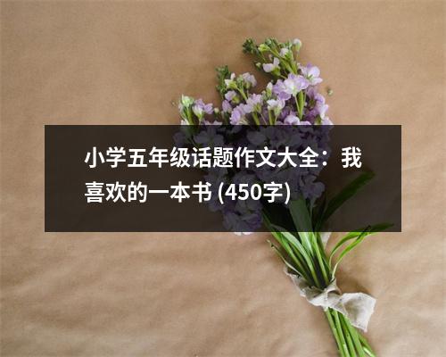 小學五年級話題作文大全：我喜歡的一本書 (450字)