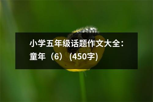 小學(xué)五年級(jí)話題作文大全：童年（6） (450字)
