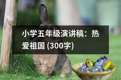 小學(xué)五年級(jí)演講稿：熱愛祖國 (300字)
