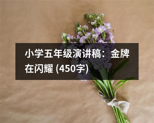 小學五年級演講稿：金牌在閃耀 (450字)