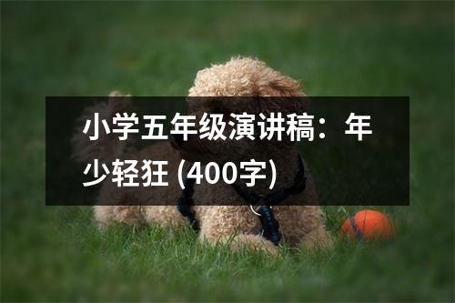 小學(xué)五年級演講稿：年少輕狂 (400字)