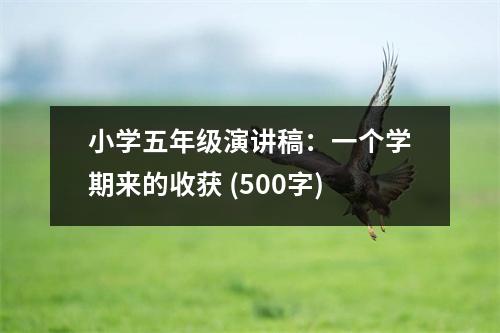 小學(xué)五年級(jí)演講稿：一個(gè)學(xué)期來(lái)的收獲 (500字)
