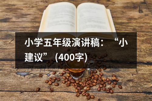 小學(xué)五年級演講稿：“小建議” (400字)