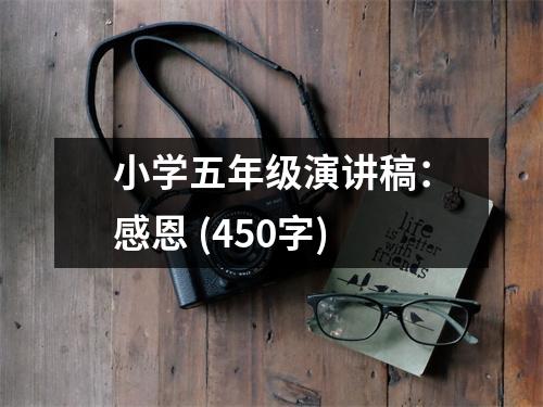 小學五年級演講稿：感恩 (450字)