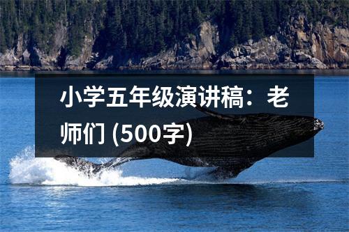 小學(xué)五年級(jí)演講稿：老師們 (500字)