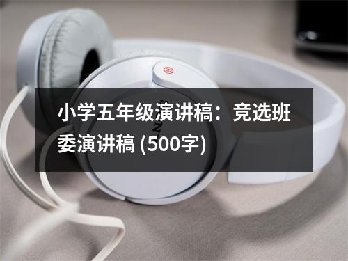 小學(xué)五年級(jí)演講稿：競(jìng)選班委演講稿 (500字)