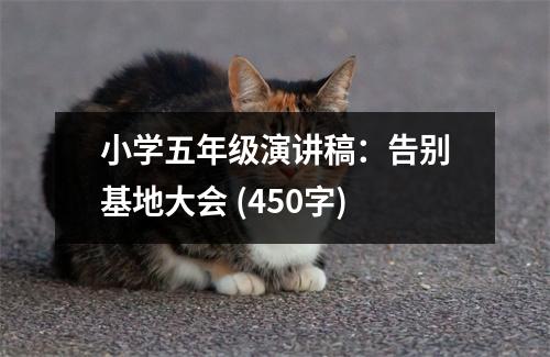 小學五年級演講稿：告別基地大會 (450字)