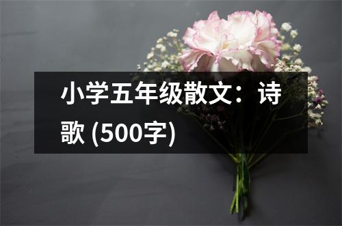 小學(xué)五年級散文：詩歌 (500字)
