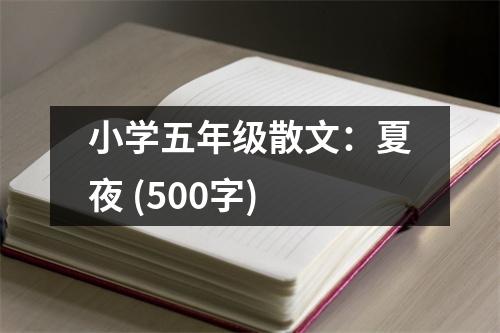 小學(xué)五年級(jí)散文：夏夜 (500字)