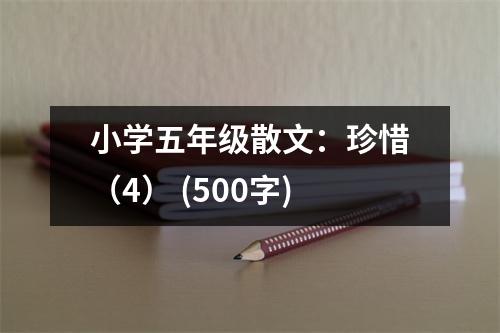 小學五年級散文：珍惜（4） (500字)