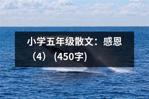 小學五年級散文：感恩（4） (450字)