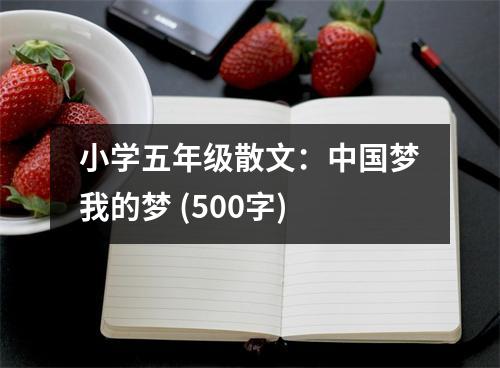 小學(xué)五年級散文：中國夢我的夢 (500字)