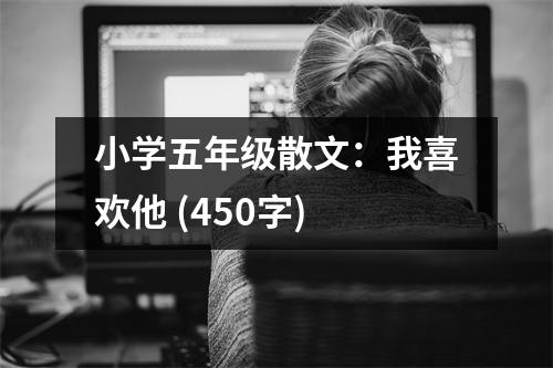 小學(xué)五年級散文：我喜歡他 (450字)