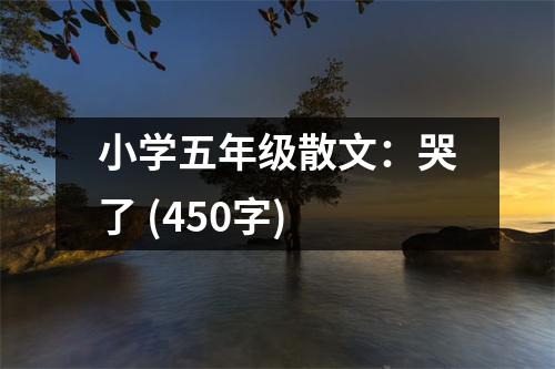 小學(xué)五年級散文：哭了 (450字)