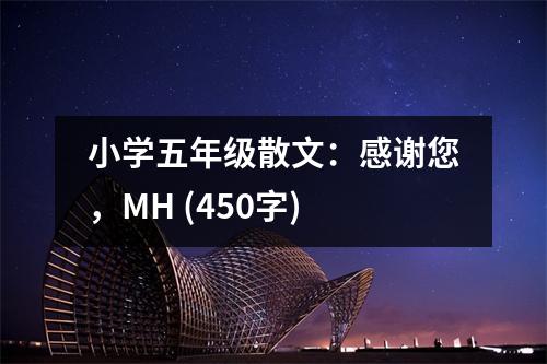 小學(xué)五年級(jí)散文：感謝您，MH (450字)