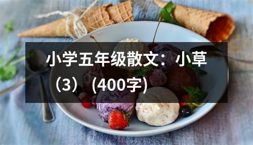小學五年級散文：小草（3） (400字)